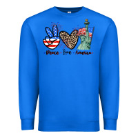 True Royal Peace love america 4th of july Premium Sweatshirt - CowGirlArtShop