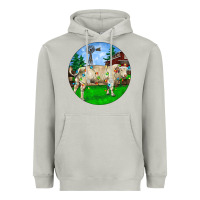 Moon Dust christmas charolais bull and barnyard Heavyweight Hoodie - RanaPortraitStore