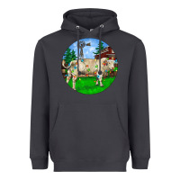 Smoke christmas charolais bull and barnyard Heavyweight Hoodie - RanaPortraitStore