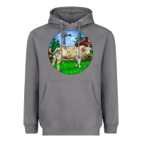 Storm christmas charolais bull and barnyard Heavyweight Hoodie - RanaPortraitStore