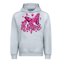 Heather Grey hope breast cancer butterfly Urban Hoodie - Jasminsmagicworld