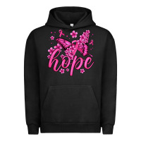 Pigment Black hope breast cancer butterfly Urban Hoodie - Jasminsmagicworld