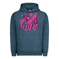 Pigment Midnight Navy hope breast cancer butterfly Urban Hoodie - Jasminsmagicworld