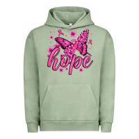 Pigment Oil Green hope breast cancer butterfly Urban Hoodie - Jasminsmagicworld