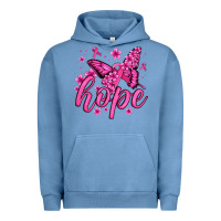 Pigment Pebble Blue hope breast cancer butterfly Urban Hoodie - Jasminsmagicworld