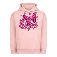 Pigment Salmon hope breast cancer butterfly Urban Hoodie - Jasminsmagicworld
