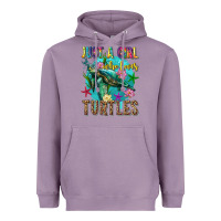 Lavender just a girl who loves turtles Heavyweight Hoodie - texasbilliewilder