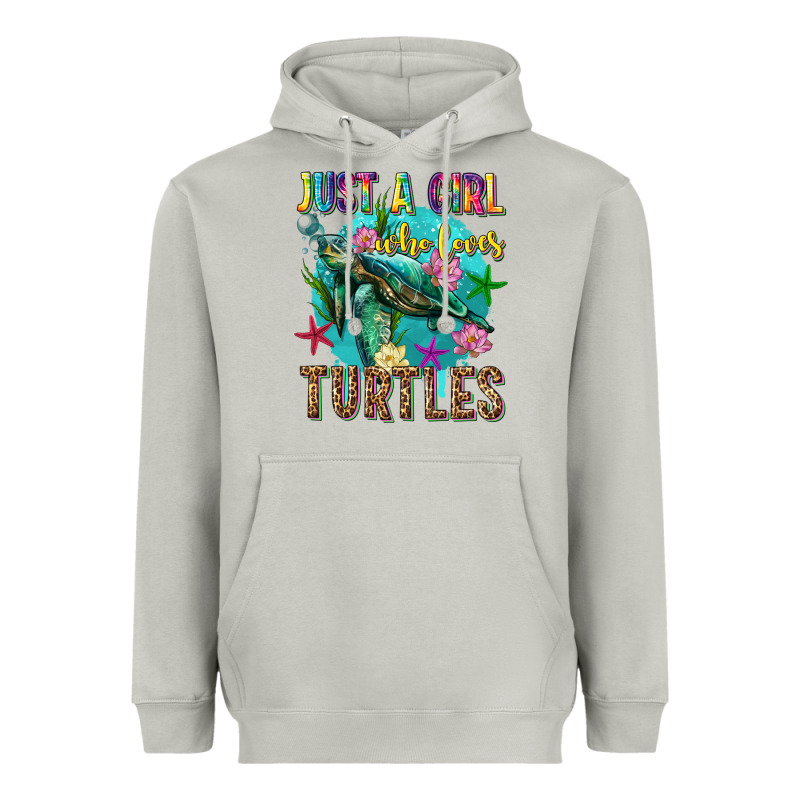Just A Girl Who Loves Turtles Heavyweight Hoodie by texasbilliewilder | Teevron