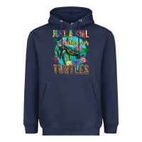Navy just a girl who loves turtles Heavyweight Hoodie - texasbilliewilder