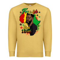 Antique Gold free ish since 1865 black man Premium Sweatshirt - HRA Design Shop