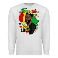 Oatmeal Heather free ish since 1865 black man Premium Sweatshirt - HRA Design Shop