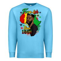 Ocean Blue free ish since 1865 black man Premium Sweatshirt - HRA Design Shop