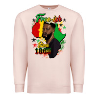 Pale Pink free ish since 1865 black man Premium Sweatshirt - HRA Design Shop