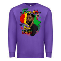 Purple free ish since 1865 black man Premium Sweatshirt - HRA Design Shop