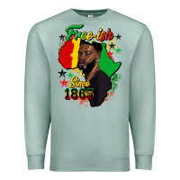 Seafoam free ish since 1865 black man Premium Sweatshirt - HRA Design Shop