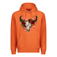 Carrot valentine's bull skull Premium Hoodie - AdoDesignShop