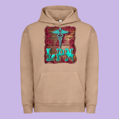 Licensed Practical Nurse Medical Symbol  Background Urban Hoodie Designed By Barkaloodesign