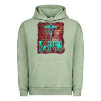 Pigment Oil Green licensed practical nurse medical symbol  background Urban Hoodie - BarkalooDesign