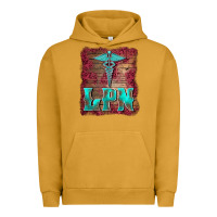 Pigment Peanut Butter licensed practical nurse medical symbol  background Urban Hoodie - BarkalooDesign