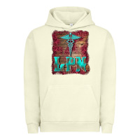 Pigment Pistachio licensed practical nurse medical symbol  background Urban Hoodie - BarkalooDesign