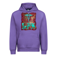 Tulip licensed practical nurse medical symbol  background Urban Hoodie - BarkalooDesign