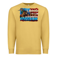 Antique Gold Long live freedom 4th of july Premium Sweatshirt - Neo Western