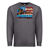 Charcoal Heather Long live freedom 4th of july Premium Sweatshirt - Neo Western