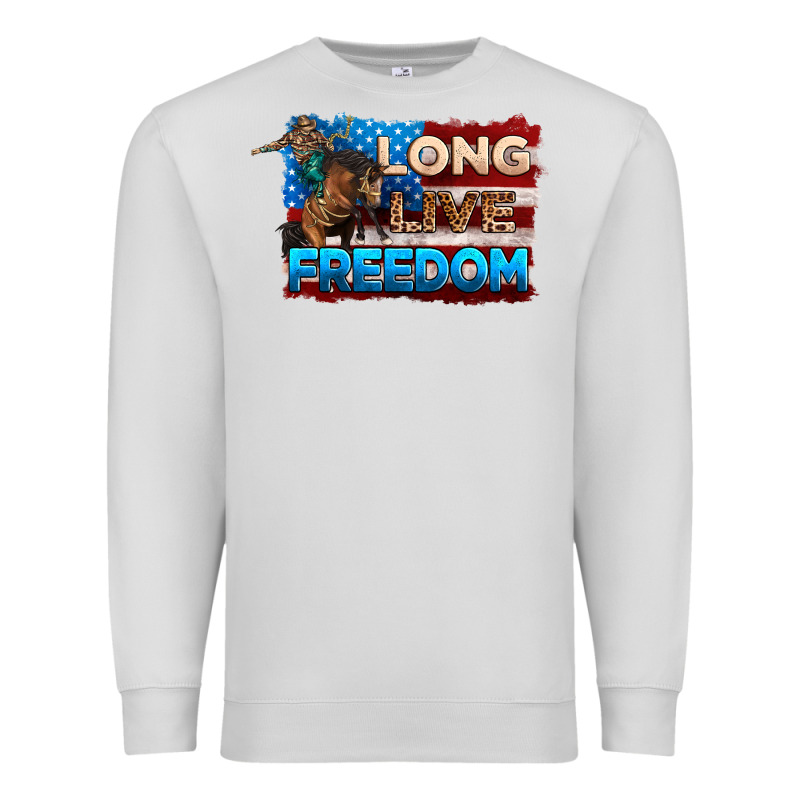 Long Live Freedom 4th Of July Premium Sweatshirt by Neo Western | Teevron