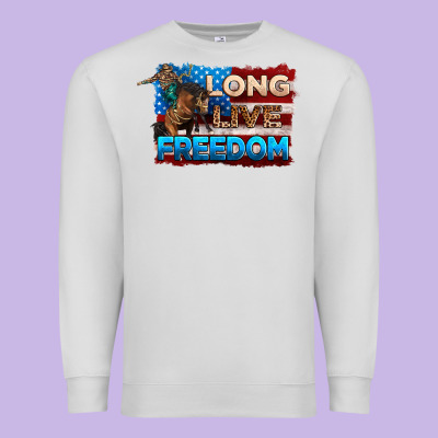 Long Live Freedom 4th Of July Premium Sweatshirt Designed By Neo Western