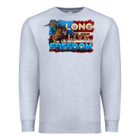 Heather Grey Long live freedom 4th of july Premium Sweatshirt - Neo Western