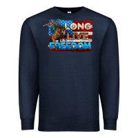 Navy Long live freedom 4th of july Premium Sweatshirt - Neo Western