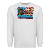Oatmeal Heather Long live freedom 4th of july Premium Sweatshirt - Neo Western