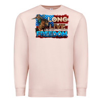 Pale Pink Long live freedom 4th of july Premium Sweatshirt - Neo Western