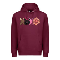 Burgundy xoxo belted galloway Premium Hoodie - AdoDesignShop