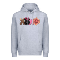 Heather Grey xoxo belted galloway Premium Hoodie - AdoDesignShop