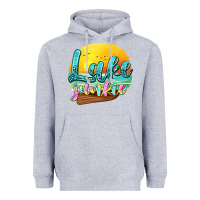 Heather Grey lake junkie Heavyweight Hoodie - texasbilliewilder