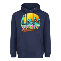 Navy lake junkie Heavyweight Hoodie - texasbilliewilder