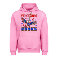 Fuchsia Pink freedom rocks Urban Hoodie - NancyCooperArtShop