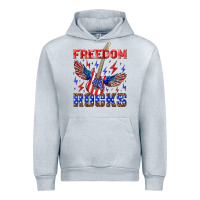 Heather Grey freedom rocks Urban Hoodie - NancyCooperArtShop