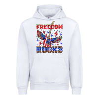 White freedom rocks Urban Hoodie - NancyCooperArtShop