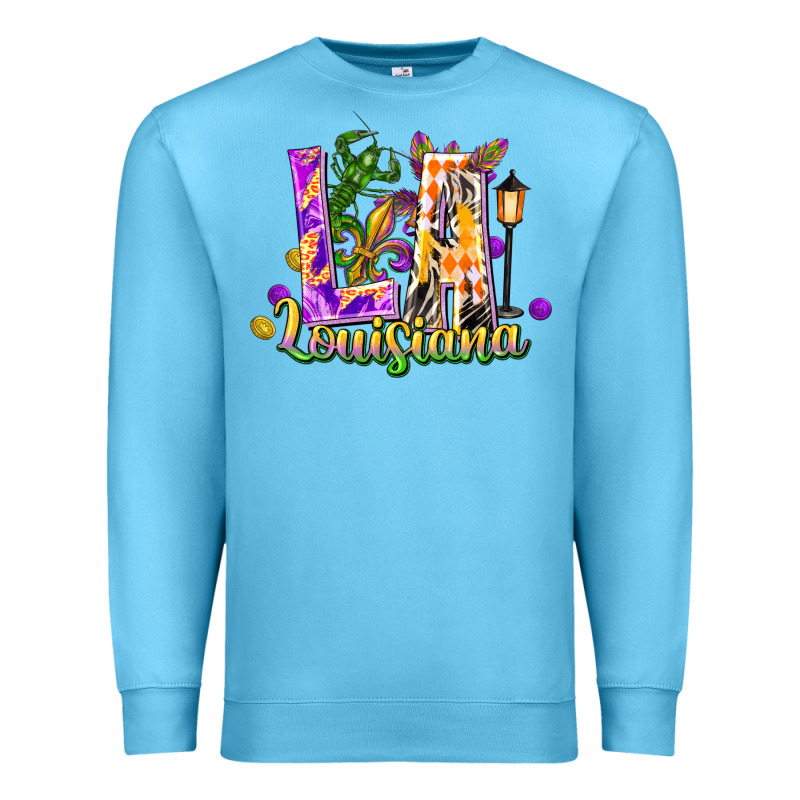 Louisiana La Mardi Gras Premium Sweatshirt by FaDigitalArtStudio | Teevron