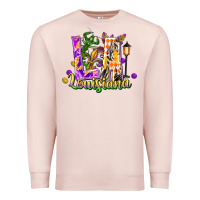 Pale Pink louisiana la mardi gras Premium Sweatshirt - FaDigitalArtStudio
