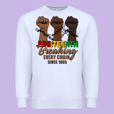 Breaking Every Chain Since 1865 Premium Sweatshirt Designed By Hra Design Shop