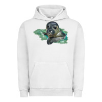 Pigment Lunar Rock Sea Seal Face Illustrations Urban Hoodie - LillyAllenDesigns