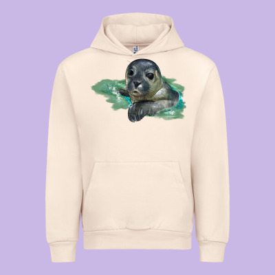 Sea Seal Face Illustrations Urban Hoodie Designed By Lillyallendesigns