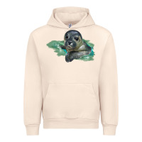 Sandshell Sea Seal Face Illustrations Urban Hoodie - LillyAllenDesigns