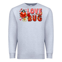 Heather Grey love bug Premium Sweatshirt - FaDigitalArtStudio