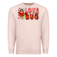 Pale Pink love bug Premium Sweatshirt - FaDigitalArtStudio