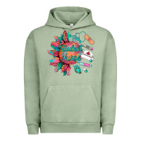 Pigment Oil Green western student nurse medical instruments Urban Hoodie - BarkalooDesign