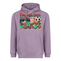 Lavender i'm just here for the snacks soccer Heavyweight Hoodie - Zillion Design Studio